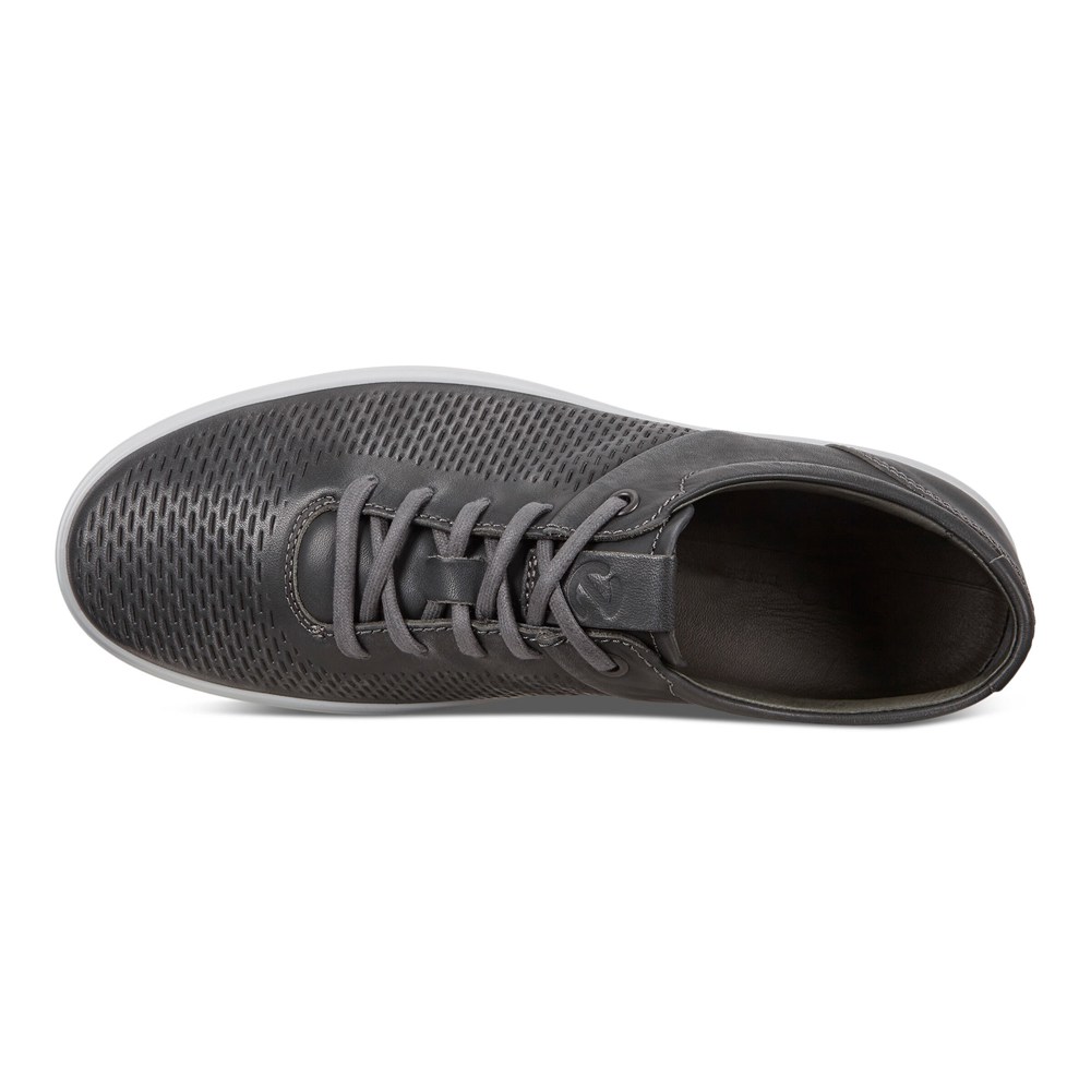 Tenis Hombre - ECCO Soft 7 Lace-Ups - Grises Oscuro - ZRE604513